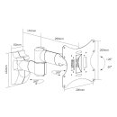 TR-H96S/ TFT Wandhalter groß, VESA 75/100/200, flexibel neig-/schwenkbar, bis 30kg
