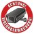 DrSp1_50/ Warnaufkleber Achtung Videoüberwachung 10cm rund, weiß/rot/scwarz