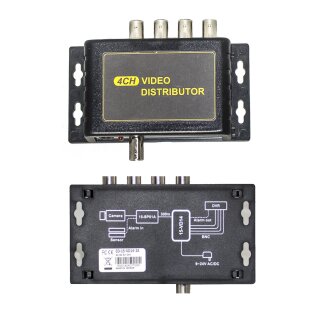 CO- 15- VD14- 2A CCTV Video Verteiler 1 auf 4, CVBS