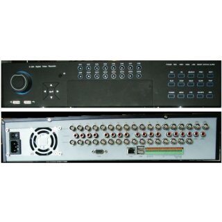 HSCH264-16J/ 16 Kanal DVR mit JogShuttle, 16xBNC in/out, H.264, D1/960H, 400fps D1,16x Audio, 16x Alarm, 
