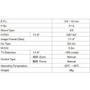 RI-HV03610D.IR-S(4K)/ DC 3,6-10mm Vario/ F1,5, 4K (8MP), 1/1.8”,  IR-Korrig., 109-42 Grad bei 1/1.8", CS