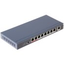 HI-DS-3E0109PE/ 8-Port 100Mbps PoE Switch, 8x 100Mbps Auto MDIX, max. 30W je POE Port, plug&play, 4K-Mac, IEEE 802.3af/at