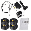 HI-TK-4144MH-MH/ 4MP Kit: 4ch.-DVR +2x Dome +2x Bullet., AHD, CVI, CVBS, inkl.1TB Sata HDD + Kabel + Netzteil. 4xBNC, HDMI/VGA, Audio, H.265