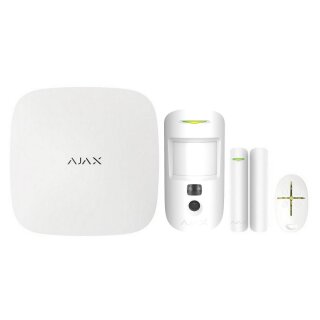 Ajax Starter Set 2/ Ajax Hub 2, 1x Motioncam, 1x Magnetkontakt, 1x Handsender