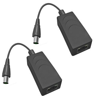 VT-IP-K200/ 8MP, 4MP, 2MP IP Passiv Extenderpaar über Koax 200m, 10/100Mbps, 1x IP-Kamerasignal über Koaxkabel senden. RJ45 auf BNC