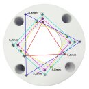 LO-B200/ Runde 12cm Universal Kameradistanzbox mit diversen Gewindelöchern, 2 Schraubdeckel, Kabelzuführung beidseitig, Alu-Druckguss