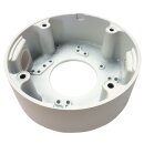 LO-B200/ Runde 12cm Universal Kameradistanzbox mit diversen Gewindelöchern, 2 Schraubdeckel, Kabelzuführung beidseitig, Alu-Druckguss