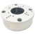 LO-B200/ Runde 12cm Universal Kameradistanzbox mit diversen Gewindelöchern, 2 Schraubdeckel, Kabelzuführung beidseitig, Alu-Druckguss