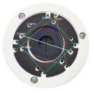 LO-B310/ Runde 10cm Universal Kameraverdrahtungsbox geschlossen mit diversen Gewindelöchern, 3 Verschraubungen, Alu-Druckguss