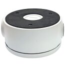 LO-B310/ Runde 10cm Universal Kameraverdrahtungsbox geschlossen mit diversen Gewindelöchern, 3 Verschraubungen, Alu-Druckguss