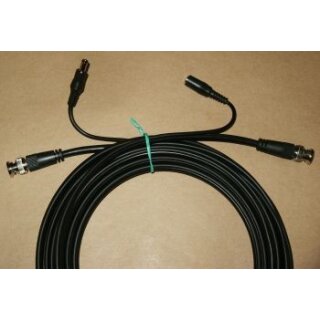 BNC+DC-20m, High-Quality Video- Kombi Kabel mit BNC-Stecker + DC-Stecker/Kupplung, HD-SDI bis 100m