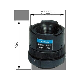 EV(AU-VT)-04/08/12/-12M, M 4mm, 8mm,12mm, Festobjektiv F1,2