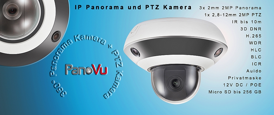 PanoVu Panorama und PTZ Kamera